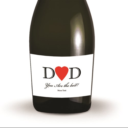 Personalised Prosecco - Heart Dad Label